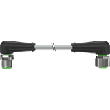 M12 male 90° / M12 female 90° A-cod. PUR 5x0.34 gy 0.5m