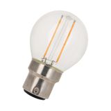 LED Filament G45 B22d 240V 2W 2700K Clear