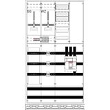 WX42KK11S 12RE 4FB complete cabinet according to FNN In 585A with three-point fastening
