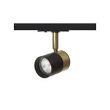 LALA for 1-circuit tracks black brass 230V LED GU10 9W