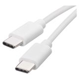 USB cable 2.0 C/Male - 2.0 C/Male 1m white
