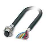 SACCBP-FS-12CON-M16/2,0-PVCSCO - Device connector, rear mounting