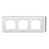Triple frame, white, aluminium base