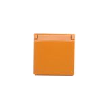 Cover for single socket outlet with earthing IP44 - same color flap & cover, orange