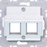 Central plate double, Krone, A.x/C.x/S.x/B.x/Q.x/K.x light white glass