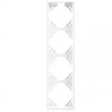 FOUR-GANG VERTICAL FRAME MATTE WHITE