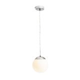 BOLLY 17 pendant opal-colored glass/chrome 230V LED E27 11W IP44