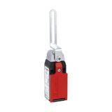 Limit switch, K series, slotted lever, 1 bottom cable entry. Dimensions to EN 50047, metal body, contacts 1NO+2NC slow action