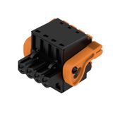 PCB plug-in connector, female plug, 5.08 mm, Number of poles: 4, 180°, PUSH IN with actuator, Clamping range, max. : 3.31 mm², Box