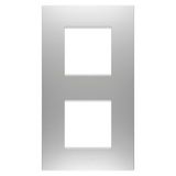 EGO INTERNATIONAL PLATE - IN PAINTED TECHNOPOLYMER - 2+2 MODULES VERTICAL - MAGNETIC GRAY - CHORUSMART