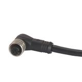 M12 female angle connector cable 8m M/12