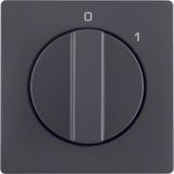 Cover. for rotary switch. birch Q.1/Q.3/Q.7, anthracite