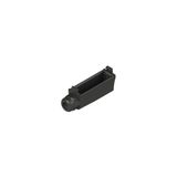 Protection terminal cover for screw terminals with wire trap cable gland