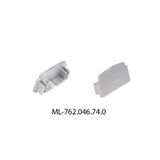 End cap for AX without hole, silver color, 1pc