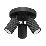 STYLISH BLACK CARBON CEILING LAMP ADJUSTABLE SPOTLIGHTS ON A 3XGU10 ROSEC