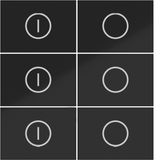 KNX pushbutton cover, 6-V, on/off, A.x/C.x, night black glossy