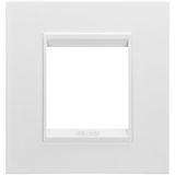 LUX INTERNATIONAL PLATE - IN METAL - 2 MODULES - MONOCHROME SATIN WHITE - CHORUSMART