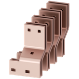 Connection lugs distribution busbar up to 4x50x10 mm system: non-cascaded, main busbar: front, position: left top, right bottom, D: 600, 800 mm W: