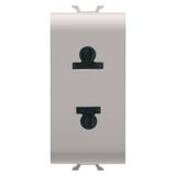 EURO-AMERICAN STANDARD SOCKET-OUTLET 250/125V ac - 2P 15A - 1 MODULE - NATURAL SATIN BEIGE - CHORUSMART