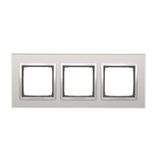 Triple frame, glass, Silver mist