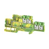 Pluggable terminal, SNAP IN, Green/yellow, 2.5 mm², 800 V, Number of c