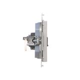 Temperature regulator with dispaly, with outer sensor, Gold matt, metalic