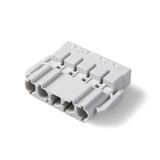 Screwless coupler 5-p plug, grey