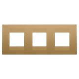 GEO INTERNATIONAL PLATE - IN PAINTED TECHNOPOLYMER - 2+2+2 MODULES HORIZONTAL - GOLD - CHORUSMART