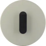 Cover plate with knob R.Classic stainless steel/black
