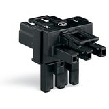 T-distribution connector 3-pole Cod. A black