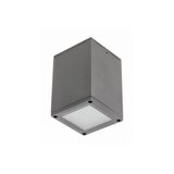 Ceiling luminaire LENTO, aluminum, IP54, max. 35 W, square, graphite