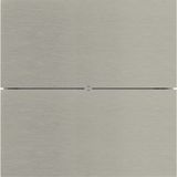 B.IQ push-button 2gang, KNX - B.IQ, stainless steel, metal brushed