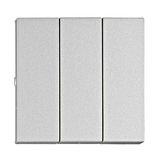 Rocker S 55 for switch 3-gang, silver