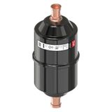 Hermetic bi-flow filter drier, DCB, 08 cu.in., Steel Cu-plated