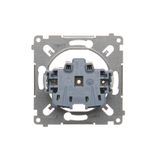 RJ12 single telephone socket, (module), anthracite, metalic