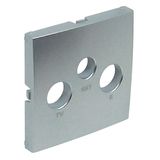 COVER PLATE FOR R-TV-SAT SOCKETS ALUMINIUM