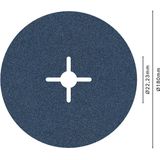 Fibre sanding disc R574, Best for Metal D= 180 mm; G= 120