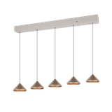 Laguna LED pendant 5-pc coffee