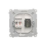 IP20 two-circuit switch, LED illuminated, 10AX, black matt