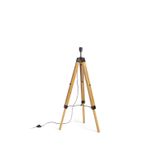 ALVIS floor base bamboo/black 230V LED E27 15W
