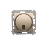 Remote controlled switch with relay, 8A, Gold matt, metalic