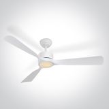 6320/W/V WHITE ABS ROD FAN 32W LED 22W CCTV IP54 230V