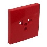 C.PLAT F/EARTH SOCKET (EURO-USA TYPE) RED