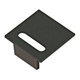 Profile end cap LBF angular with longhole black