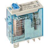 Miniature industrial relay 1CO 16A 12VDC with test button and mechanical indicator
