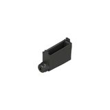 Protection terminal cover for vertical faston terminals and with wire trap cable gland