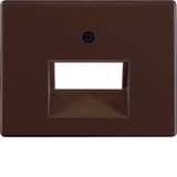 Centre plate for FCC soc. out. 2gang, arsys, brown glossy