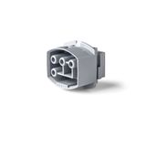 Coupler 4-pole 25A socket, dark grey