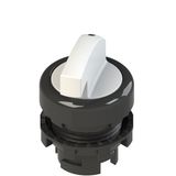 Long handle selector, 2 positions white with marking