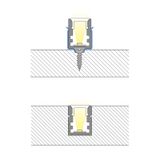 Attached PK aluminum profile, 10x13mm, matte diffuser, 2m